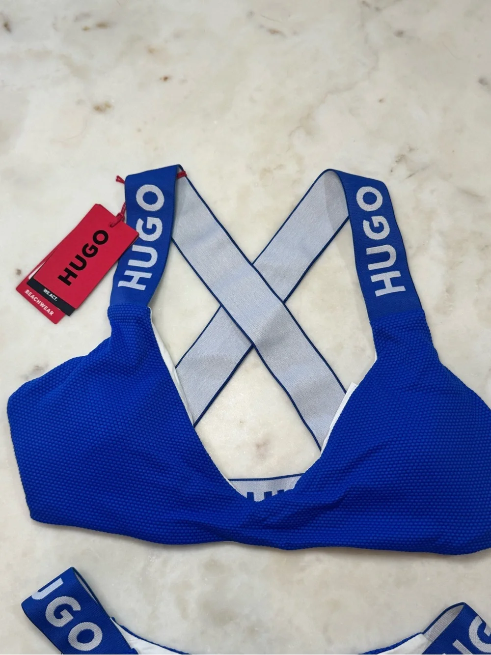 🫐🔹HUGO‎ Electric Blue Scoop Bikini Set Sporty🔹🫐